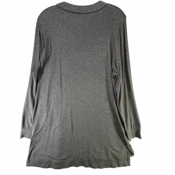 Eileen Fisher Lyocell Stretch Mock Neck Tunic Dress Large Gray Minimalist Modern - Picture 4 of 13